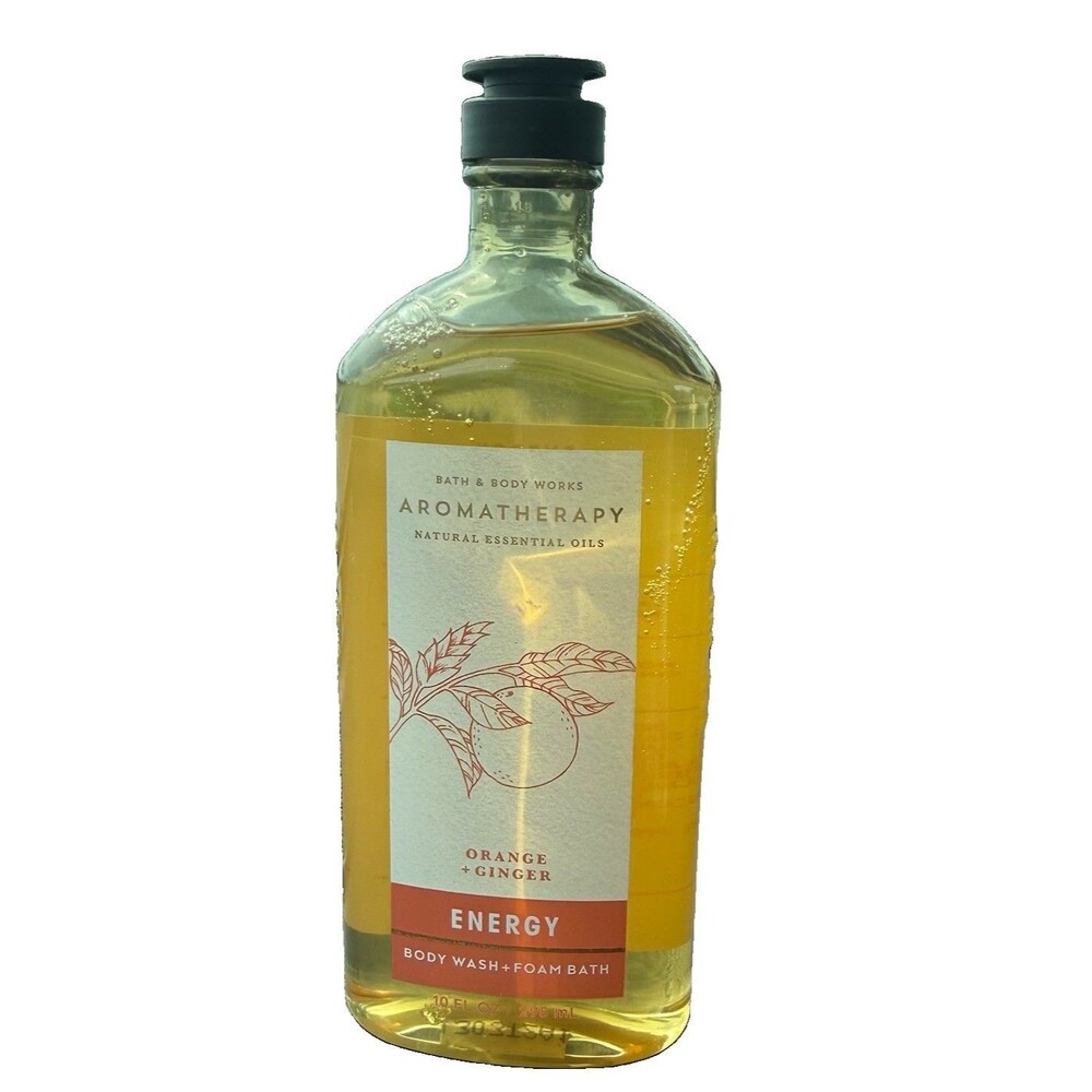 Bath & Body Works Aromatherapy Energy Orange Ginger Body Wash & Foam Bath 10 oz